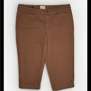 (12) ST JOHN’S BAY Brown Cropped Pants
